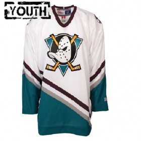 Dětské Hokejový Dres Anaheim Ducks Mighty Ducks Blank CCM Throwback Bílý Authentic